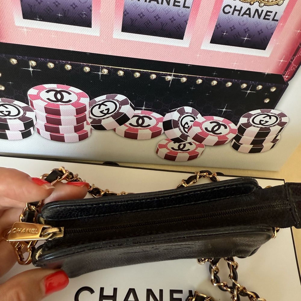 Chanel Black Caviar Leather CC Mini Pouch Bag - Picture 8 of 17